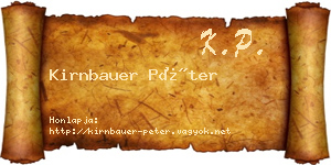 Kirnbauer Péter névjegykártya